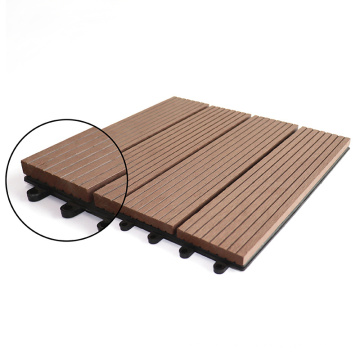 Manufacturer Interlocking Outdoor Garden Yard Floor Anti Crack Waterproof WPC DIY Interlocking Composite Deck Floor Board Tiles